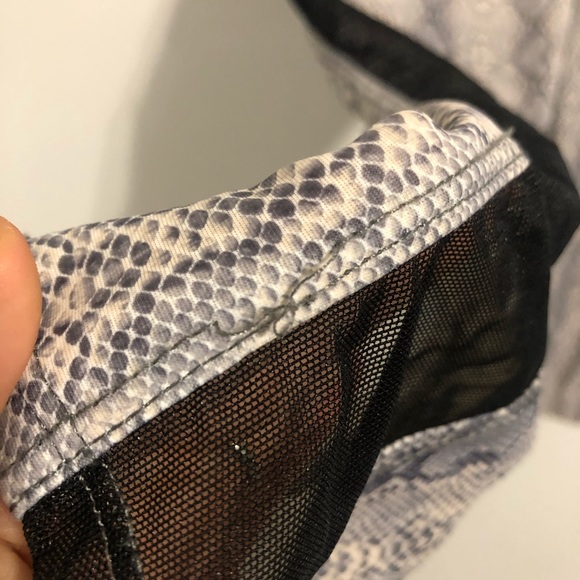 Mesh Panel Snake Print Onzie Crop - Picture 7 of 12